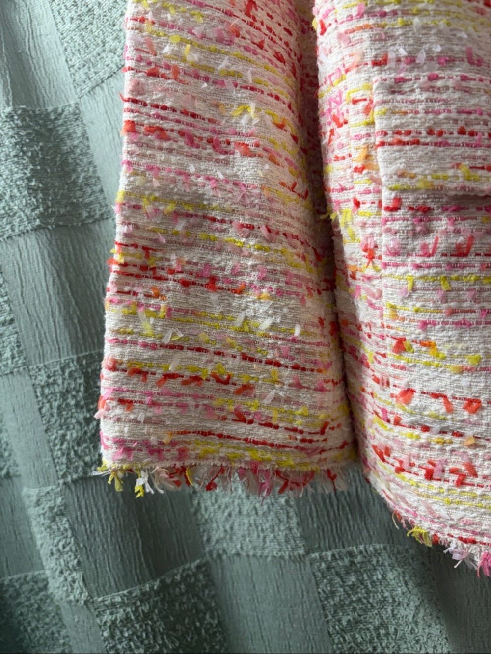 kate spade Pink Multi Bouclé Fringe Jacket - Picture 4 of 9